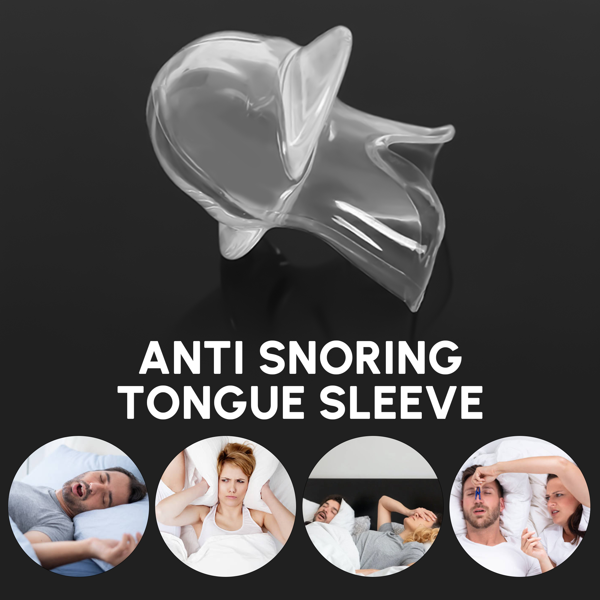 Genkent Anti Snoring Tongue Device Silicone Sleep Apnea Aid Stop Snore Sleeve