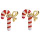 thumbnail image 1 of Pendientes de botón para mujer, pendientes de botón, pendientes de botón para mujer, pendientes de botón navideños, pendientes rojos, árbol de Navidad, copo de nieve europeo, accesorios de bastón, pen, 1 of 3