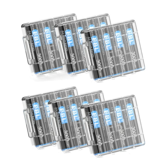 EBL AA Lithium Batteries 24 Pack 1.5V 3000mAh - Longer Lasting Non-Rechargeable Lithium AA Batteries Double A Batteries