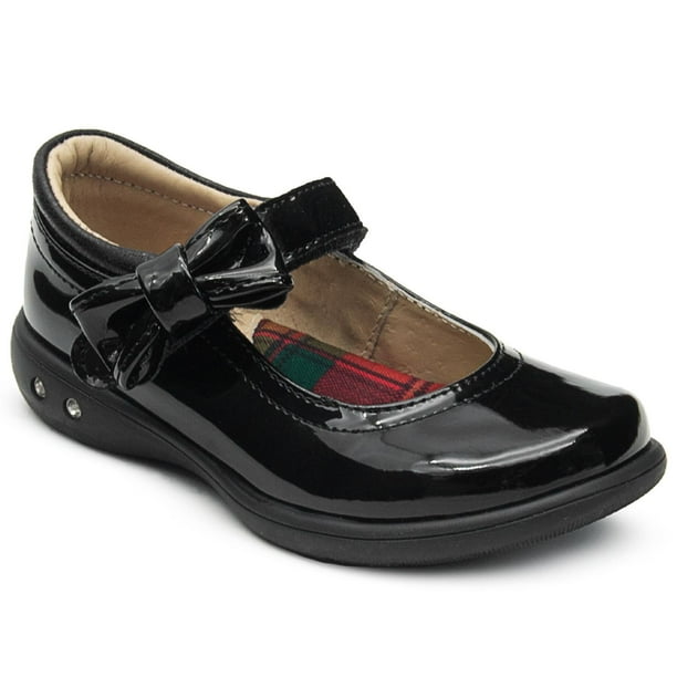 Zapato Escolar Chabelo Para Niña Con Arco Velcro Moño Negro negro