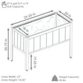 thumbnail image 5 of Sunnydaze 29.25" x 20" x 30.75" Gray Acacia Wood Rectangular Raised Garden Bed with Legs, 5 of 8