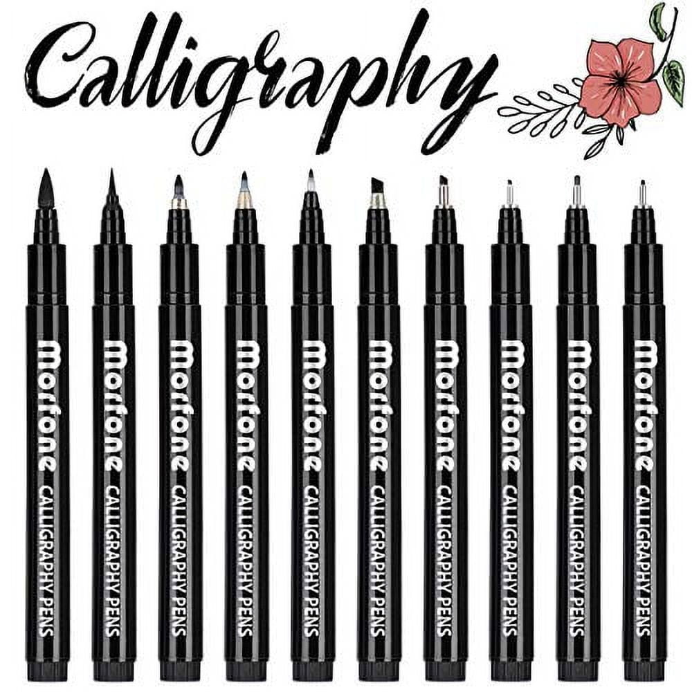 10 Size Calligraphy Pens Hand Lettering Pen Calligraphy Brush Pens