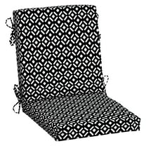 ARDEN Outdoor Dining Chair Cushion, 20 in x 20 in, Patio Cushion for Patio, Dining, or Rocking Chairs, Black Demi Tile