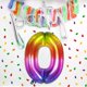 thumbnail image 3 of Birthday Number Balloon 40Inch Large Number Balloons, Rainbow Number 0 Balloon for Birthday Decorations (Number 0 ), 3 of 4