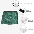 thumbnail image 3 of Yiaed Green Christmas Print Men's Soft Cotton Boxer Shorts Breathable Boxers Underwear Moisture-Wicking Underwear Stretch Boxer Briefs for Man-Large, 3 of 5