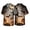 Red_001, variant on Domuza Halloween Scrub Shirt for Men Pumpkins Skull Print Casual Short Sleeve V Neck Tshirts Fashion Comfortable Funny Medical Blouses with 3 Pocket Red 3XL