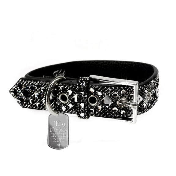 Jacqueline Kent Diamonds in the Ruff Dog Collar, Medium (Black)