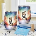 thumbnail image 4 of Hello 2025 Shetland Sheepdog Celebrates Happy New Year Firework Balloon 12oz Stainless Steel Wine Tumbler Insulated Cup with Lid Sheltie Dog Lover Gifts - 02024, 4 of 5