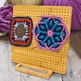 thumbnail image 6 of 13x13 Inch Blocking Board for Crocheting with 15 Stainless Steel Rods Crochet Blocking Board Bamboo Granny Square with Pegs, Gifts for Crocheters Blocking Mats, 6 of 6