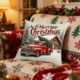 thumbnail image 1 of Funda de almohada de poliéster, decoración navideña, muñeco de nieve, ciervo, estampado navideño, funda de almohada para el hogar, la oficina, el coche, decoración de Halloween, decoración de otoño, d, 1 of 6