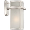 thumbnail image 4 of Possini Euro Design Delevan Modern Outdoor Wall Light Fixture Brushed Nickel 11 1/4" Frosted Seedy Glass for Post Exterior Barn Deck House Porch Yard, 4 of 8