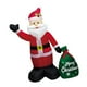 thumbnail image 3 of Inflable navideño de 1,2 m con forma de Papá Noel, ideal para patio, jardín, festivales, porche, cuerda LED, con bolsa de regalo, 3 of 9