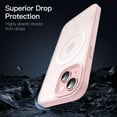 thumbnail image 3 of JETech Magnetic Case for iPhone 15 6.1-Inch Compatible with MagSafe, Translucent Matte Back Slim Shockproof Phone Cover (Pink), 3 of 6
