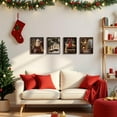 thumbnail image 2 of Hieng Winter Christmas Wall Art Prints Set of 4, Farmhouse Christmas Decor, Rustic Winter Santa Reindeer Forest Village Landscape Posters for Home Bedroom Living Room Decor Unframed, 2 of 6