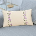 thumbnail image 2 of Btomtd 19.6x11.8 in Floral Embroidered Pillow Cover Rose Pattern Decorative Pillowcase for Sofa Beds Head Cushion Cover Pillow Case, B, 2 of 6
