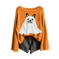 thumbnail image 4 of Halloween Sweatshirts for Women Oversized Sweatshirt Scoop Neck Tops Womens Long Sleeve Tops Fall Outfits Halloween Costumes Cute Sweatshirts Graphic Sweatshirts Fashion Clothing, 4 of 4