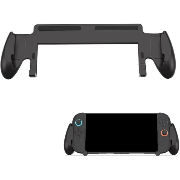 All-in-O-ne Console Grip for Switch 2 – Ergonomic ABS Handle with Built-in Game Card Storage Slots, Lightweight & Shockproof Design for Comfortable Long Gaming Sessions