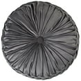 thumbnail image 3 of SAFAVIEH Leila 18" x 18" Round Tufted Plush Pillow, Grey, 3 of 3