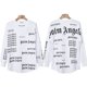 thumbnail image 1 of Nuevo Producto de Palm, camiseta de manga larga con letras sánscritas de Palm Angels impresas en la parte posterior para hombres y mujeresCuerpo entero estampado blanco., 1 of 5