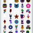 thumbnail image 4 of 35pcs-50pcs Neon Stickers Stationery Stickers Cartoon Animal Stickers Kids Stickers for Laptops Suitcase Fridge, 4 of 9