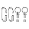thumbnail image 1 of 2 Pack M10 Lifting Eye Nut Kit, Bolt Screw Ring, 132 lbs Chrome Color, 1 of 7
