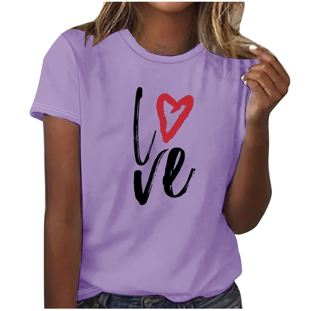 Tops Cortos para Mujeres Casual de Moda Impreso Cuello Redondo, Camiseta de Manga Corta para el Uso Diario, Fiesta Y Cómodo