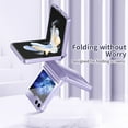 thumbnail image 4 of K-Lion Compatible with Samsung Galaxy Z Flip 5 Case, Luxury Hinge Protection Elegant Design Frosted Plating Case Hybrid PC Slim Military Grade Shockproof Case Cover for Galaxy Z Flip 5 5G 2023, Purple, 4 of 10