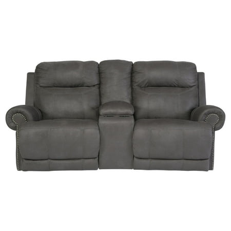 Signature Design by Ashley Austere Double Reclining Power Loveseat with