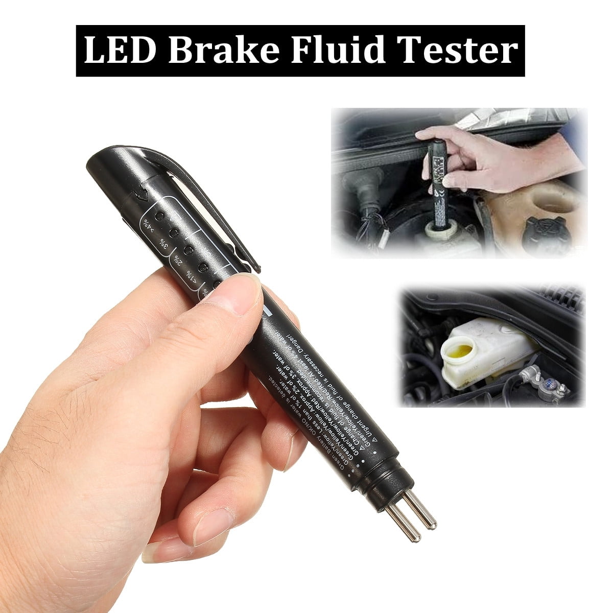 5 LED Auto Car Indicator Brake Fluid Oil Tester Batterty Detection Pen