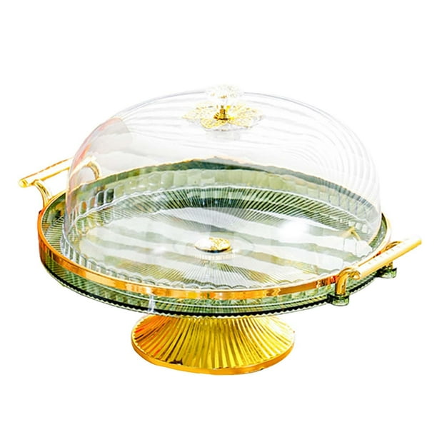 Servidor de exhibición de pasteles con base, bandeja para servir, soporte decorativo para pasteles con Verde