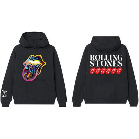 Rolling Stones - Cyberdellic Tongue Line Up Mens Pullover Hoodie
