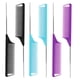 thumbnail image 2 of Rat Tail Combs Parting Comb: 6Pcs Rat Tail Combs, Metal Tail Comb,Steel Pin Rat Tail Women Men Hair Combs, Combs for Hair Salon Stylist, Stylist Braiding Hair Tools (Purple | Black | Blue), 2 of 5