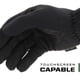 thumbnail image 2 of Guantes tácticos Mechanix Wear de piel sintética negra, 2 of 6