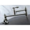 thumbnail image 2 of Kingston Brass KS3108TAL Tudor Wall Mount Pot Filler Kitchen Faucet, Brushed Nickel, 2 of 5