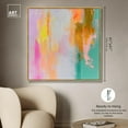 thumbnail image 5 of Golden Burst of Tones Canvas Spring Abstracts by Art Remedy, Gold Frame, 40" x 40", 5 of 7