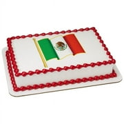 Mexican Flag Cake Decoration Edible Frosting Photo Sheet#19237
