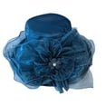 thumbnail image 4 of Riforla Single Flower Beach Women's Bright Sun Hat Sunscreen Breathable Fisherman Hat Bucket Hats Navy M, 4 of 4
