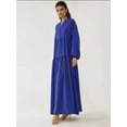 thumbnail image 4 of Textured V-Neck Maxi Dress with Button Detail, 4 of 7