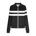thumbnail image 5 of Sevevn Bomber Jackets for Women Spring Fashion 2025 Cute Jacquard Coats Lightweight Zip Up Jackets Dressy Casual, 5 of 5
