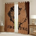 thumbnail image 2 of Manfei Fishing and Hunting Curtains Pack of 2 (42x84 Each) for Kids, , Pike Fish Curtains Blackout, Rustic Farmhouse Animal Bedroom Curtains, Curtains and Drapes Room Decor, 2 of 6