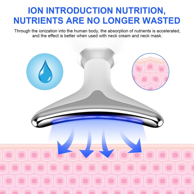 Neck Beauty Device,Face Neck Massager for Warming Lift,Skin Rejuvenation and Firming Lines,Clean/EMS/Heat/Sonic-Vibration Functions (White) Neck Beauty Device,Face Neck Massager for Warming Lift,Skin Rejuvenation and Firming Lines,Clean/EMS/Heat/Sonic-Vibration Functions (White)