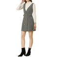 thumbnail image 5 of DARING DIVA Women's High Waist Dress Overall Suspender Skirt L Apricot, 5 of 6