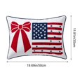 thumbnail image 3 of Funda de Cojín Patriótica con Diseño de Lazo y Bandera – Funda de Almohada Lumbar Decorativa para El Día de La Independencia, Decoración Del Hogar y Uso Festivo En Interiores y Exteriores., 3 of 6