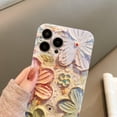 thumbnail image 5 of Compatible with iPhone Case,Cute Flower Floral Glitter Sparkle Bling Blue-Ray Laser Holographic Camera Lens Protection Shockproof Cover Phone Case (White,iPhone 11), 5 of 6