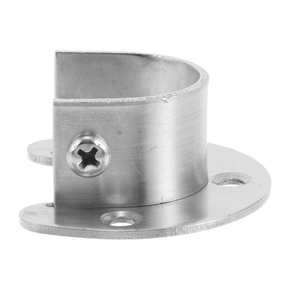 Open Clothes Pole Seat Universal Fit Rod Holder 5.20X4.40X2.30CM Silver