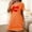 Orange, variant on Sakmal Plus Size Moomoo House Dress for Women Lightweight Short Black Night dress Heart Print Short Sleeve Nightgowns for Women