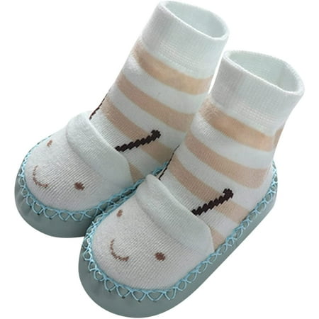 

QWZNDZGR Baby Grip Sock Shoe Soft Winter Warm Thick Non Slip Sneaker Breathable Warm Soft House Shoes Socks Soft Sole Shoes