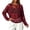 xx-Wine1507, variant on XIAONU Open Knit Sheer Pullover Sweater for Women Long Sleeve Crew Neck Casual Lightweight Loose Top