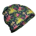 thumbnail image 1 of Luau Unisex Beanie, Floral Blooming Jungle, Hiking Outdoors, Multicolor, by Ambesonne, 1 of 1