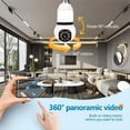 thumbnail image 3 of Cámara WiFi con Bombilla de 8 MP, Tarjeta de Memoria de 32 GB, Cámara IP Inteligente de Vigilancia, Audio Bidireccional, Visión A Color, Seguimiento de IA de 360°., 3 of 10